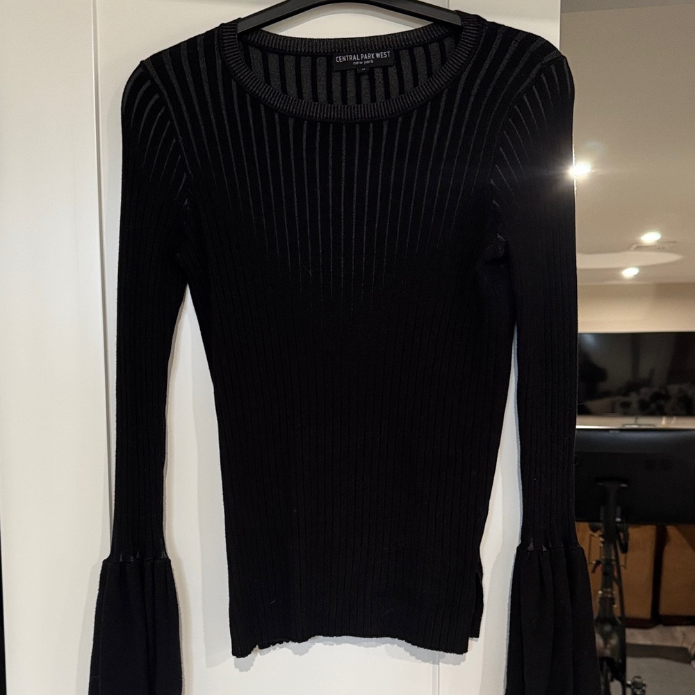Central Park West Black Long Sleeve Top